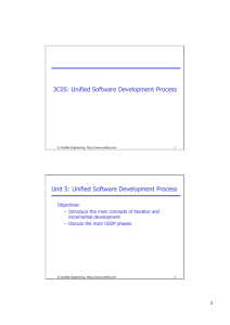 3C05: Unified Software Development Process Unit 5: Unified
