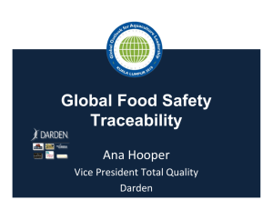 Global Food Safety Traceability