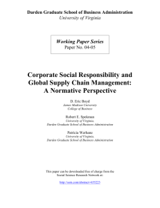 Corporate Social Responsibility and Global Supply Chain