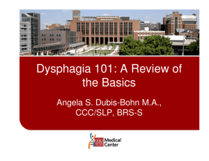 Dysphagia 101: A Review of the Basics - Ohio Speech