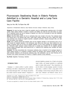 Fluoroscopic Swallowing Study in Elderly Patients Admitted to a