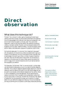 Direct Observation