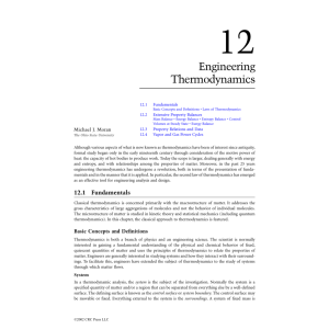 Chapter 12: Engineering Thermodynamics