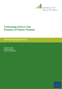 Technology entry in the presence of patent thickets