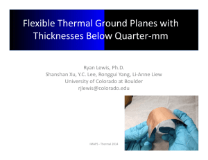 Flexible Thermal Ground Planes with Thicknesses