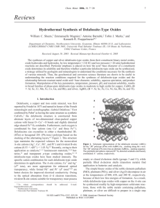 Hydrothermal Synthesis of Delafossite-Type Oxides