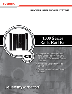 1000 Series Rack Rail Kit