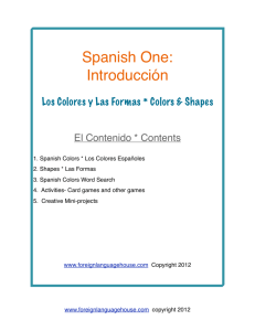 Spanish One: Introducción