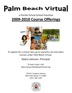2009-2010 Course Offerings - Palm Beach Virtual School