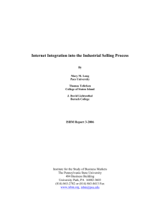 Internet Integration into the Industrial Selling Process PDF