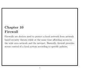 Chapter 10 Firewall