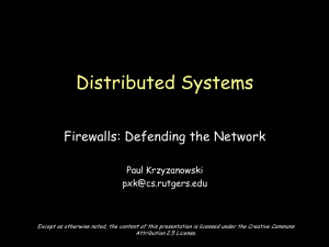 Firewalling Slides - Computer Science at Rutgers