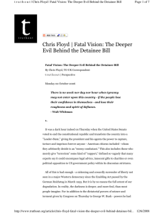 Chris Floyd | Fatal Vision: The Deeper Evil Behind