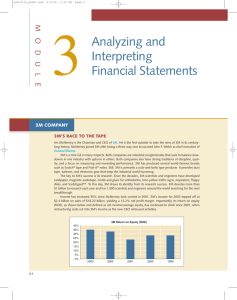 Analyzing and Interpreting Financial Statements