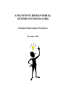 Cognitive Behavioral Interventions (CBI)