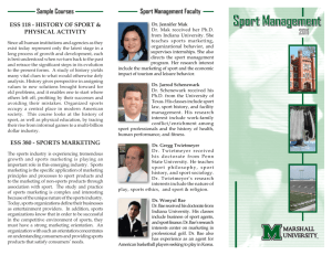 Sport Management - Marshall University