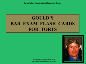 gould's bar exam flash cards for torts