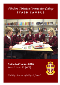VCE Guide to Courses Handbook 2016