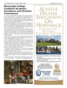 Mississippi College Combines Academic Excellence and Christian
