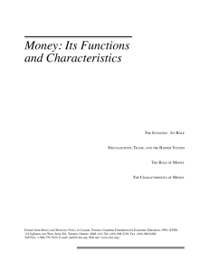 Money: Its Functions and Characteristics