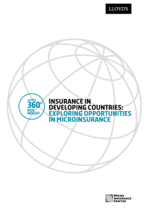 Insurance in developing countries: Exploring opportunities