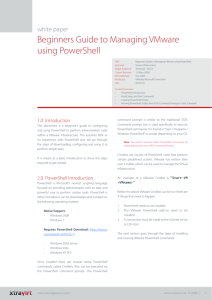Beginners Guide to Managing VMware using PowerShell