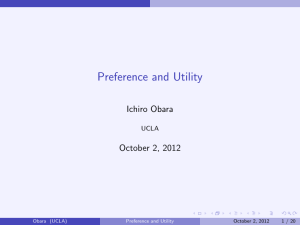 Preference and Utility