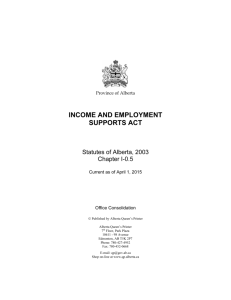 income and employment supports act