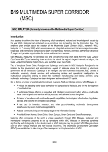 B19 MULTIMEDIA SUPER CORRIDOR (MSC)
