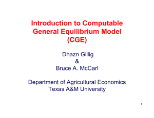 An Introduction to the Structure of CGE