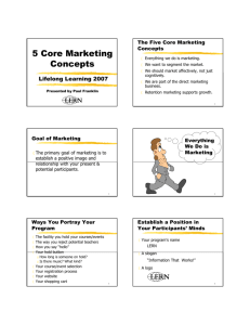 5 Core Marketing Concepts