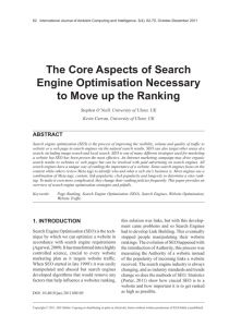 The Core Aspects of Search Engine Optimisation Necessary to