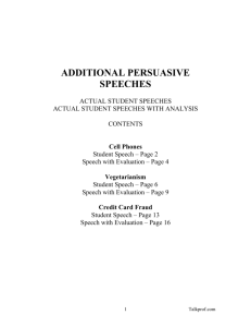 additional persuasive speeches