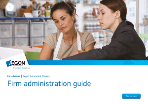 Aegon Retirement Choices - Firm administration guide