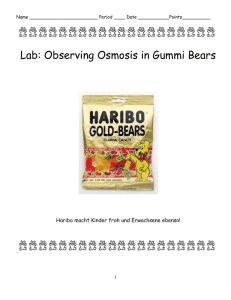 Lab: Observing Osmosis in Gummi Bears