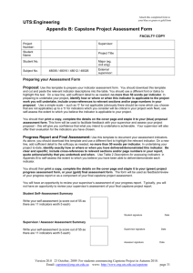 UTS:Engineering Appendix B: Capstone Project Assessment Form