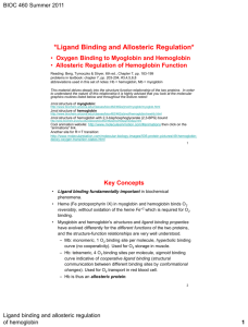 Ligand Binding and Allosteric Regulation