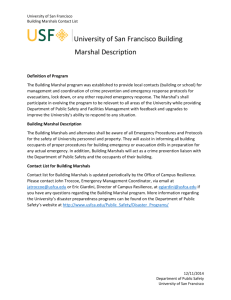 Building marshal program - University of San Francisco