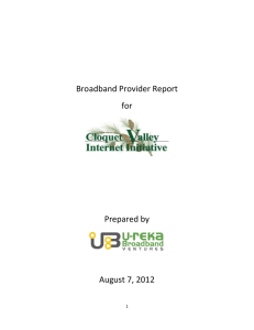 Broadband Provider Report For