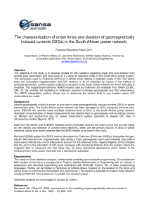 The characterization of onset times and duration of geomagnetically