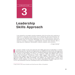 Leadership Skills Approach