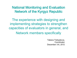 National Monitoring and Evaluation Network of the Kyrgyz Republic
