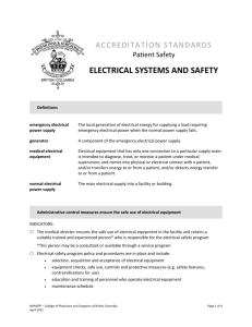 Electrical Systems and Safety - College of Physicians and Surgeons