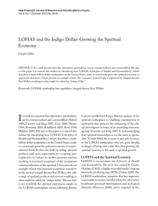 LOHAS and the Indigo Dollar - Open Access Journal Hosting