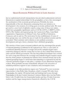 Quasi-Economic Political Units in Latin America