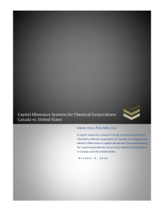 Capital Allowance Systems for Chemical Corporations