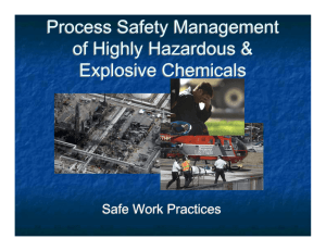 Process Safety Management of Highly Hazardous & Explosive