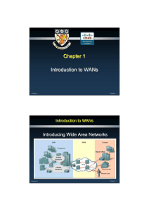 Chapter 1 Introduction to WANs