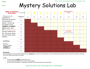 Mystery Solutions Lab