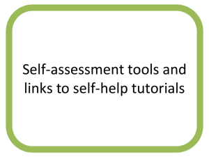 Self-assessment tools - ELIE - Employability: Learning through